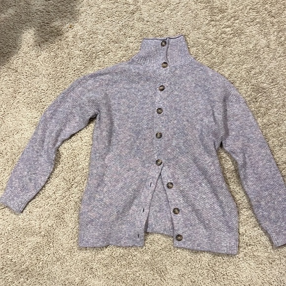 Abercrombie & Fitch purple mock neck sweater size small - Picture 2 of 2